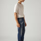 Men's 505 Blue Straight Fit Mid Rise Jeans - Side View