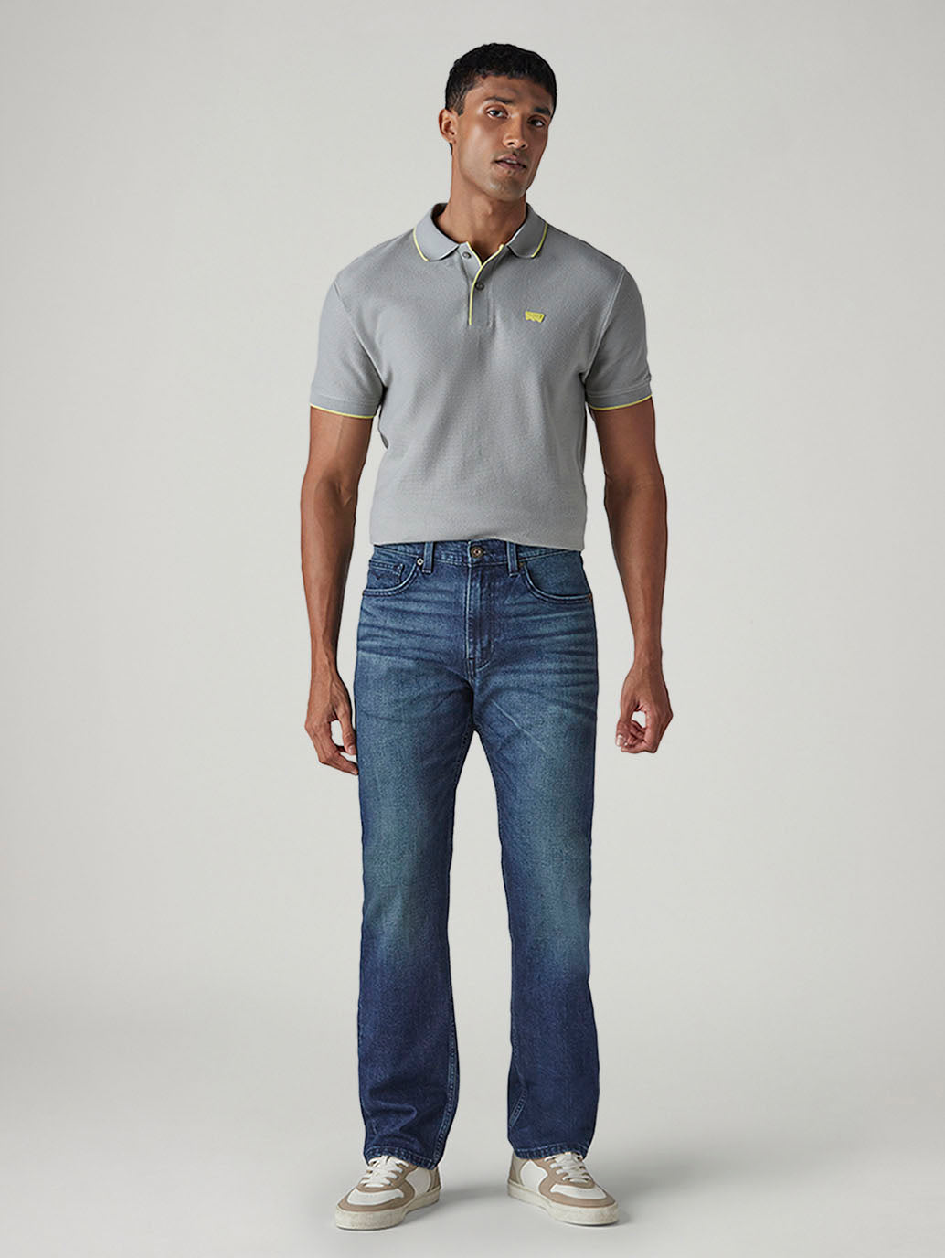 Men's Tinted 505 Dark Indigo Straight Fit Mid Rise Jeans - 20 View