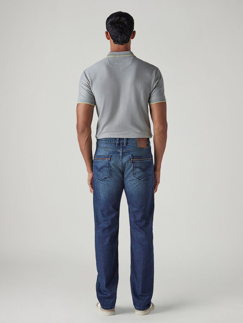 Men's Tinted 505 Dark Indigo Straight Fit Mid Rise Jeans - 20 View
