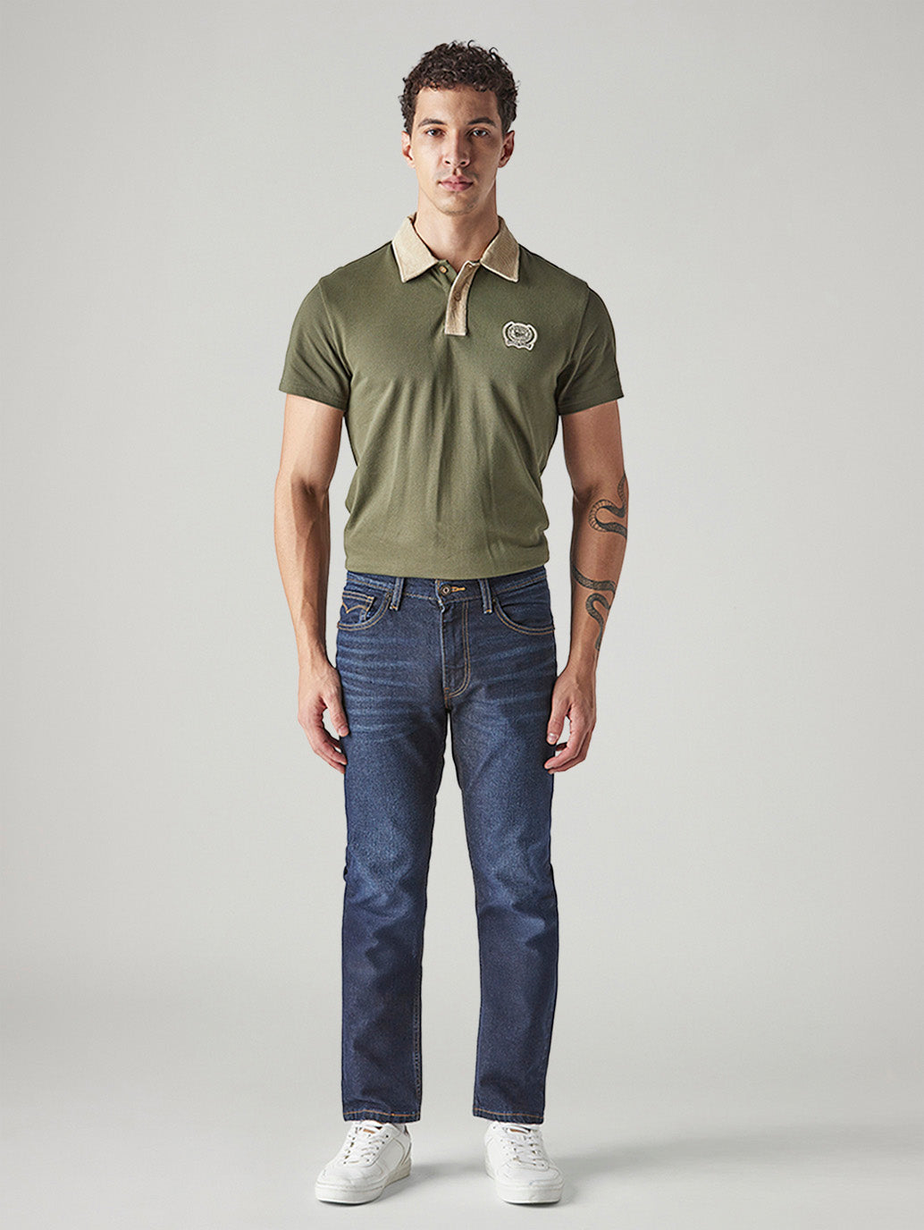 Men's 511 Indigo Slim Fit Mid Rise Jeans - Front View