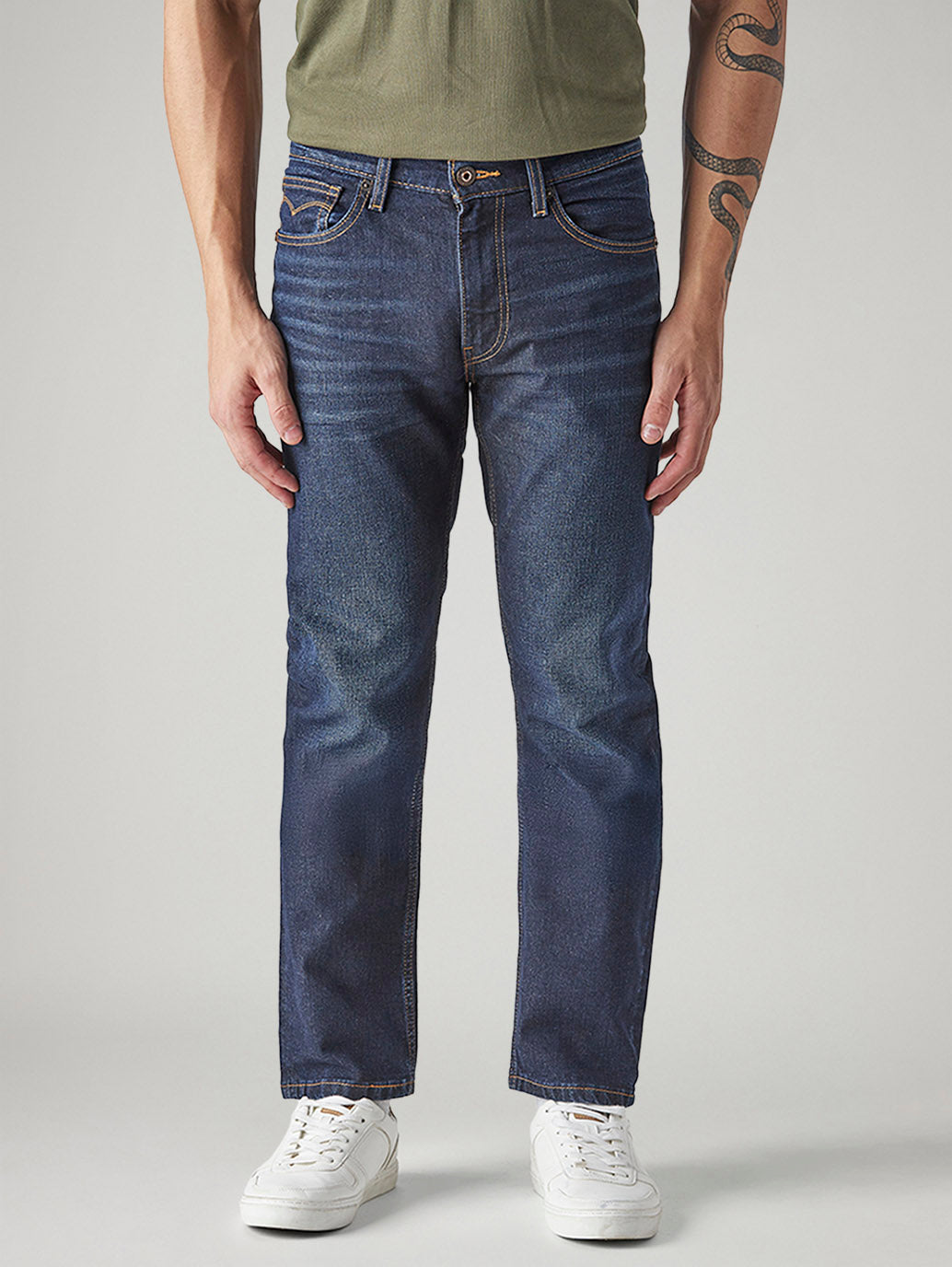 Men's 511 Indigo Slim Fit Mid Rise Jeans - Front View
