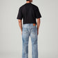 Men's 555 Light-Blue Relaxed Straight Fit Mid Rise Jeans - Back View