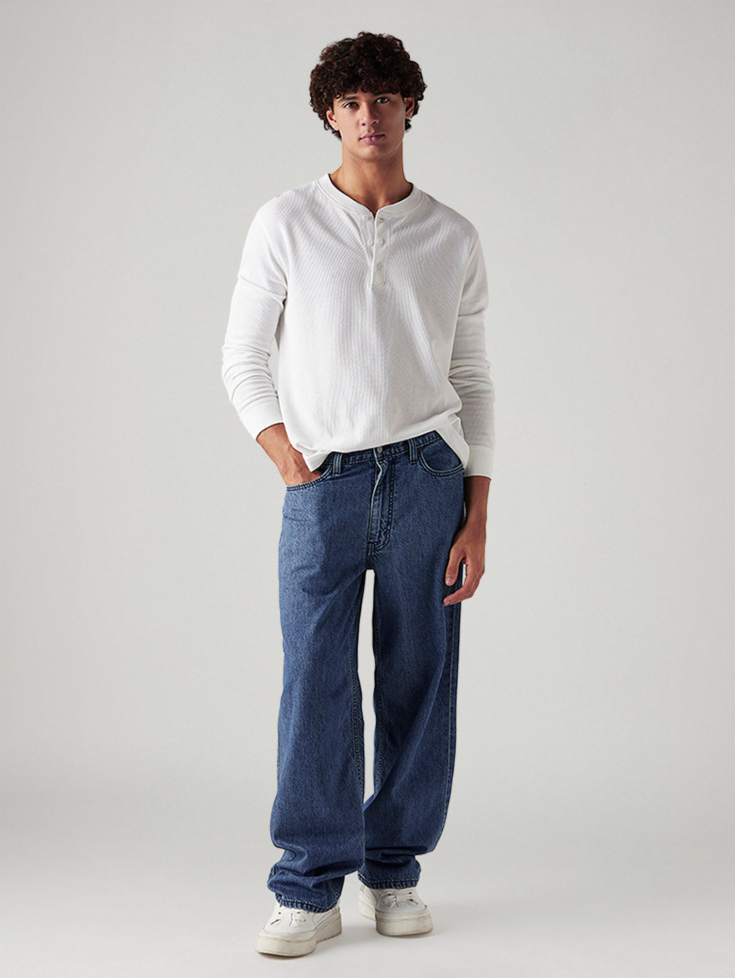 Men's 578 Blue Baggy Fit Low Rise Jeans