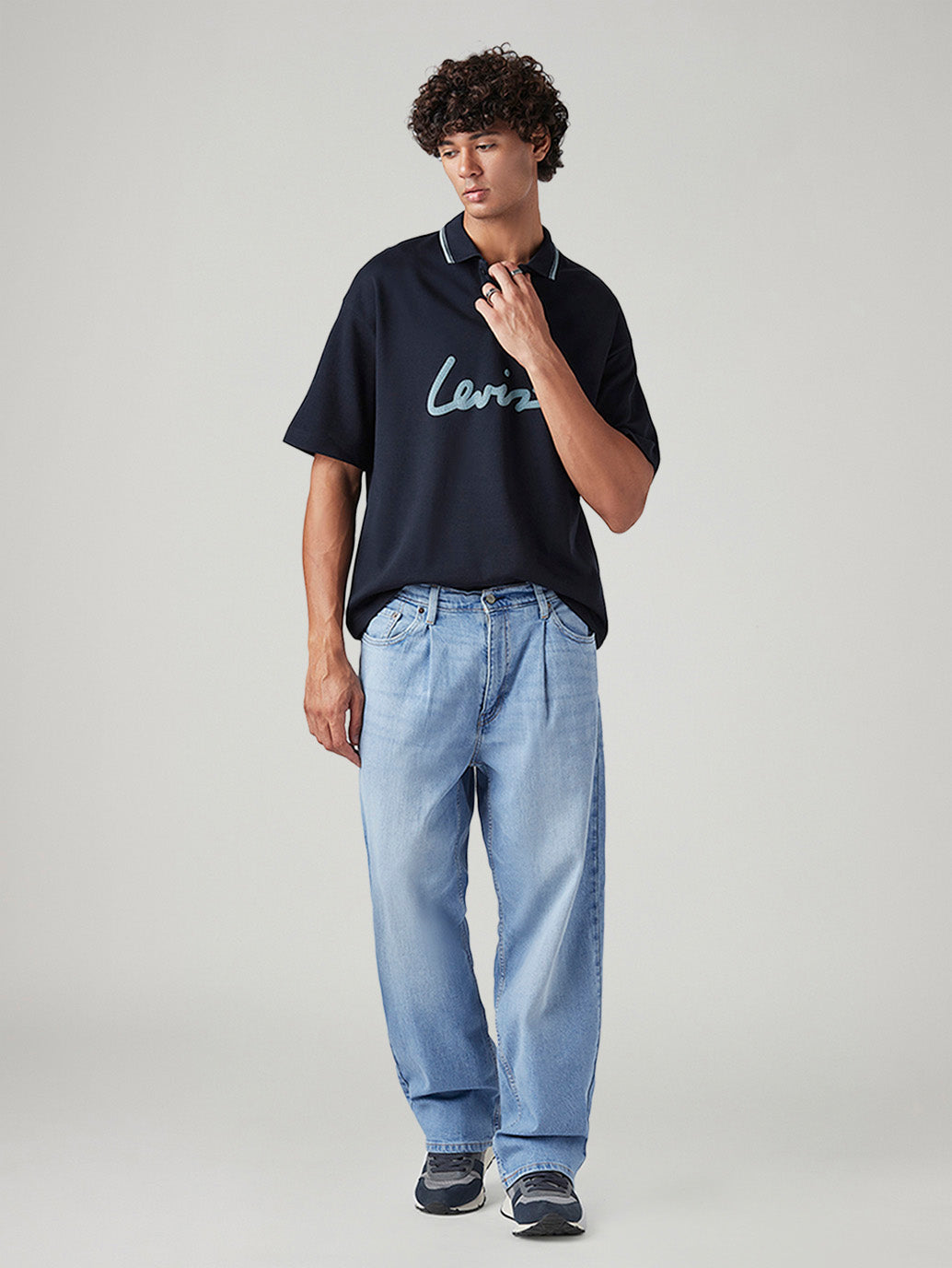 Men's 578 Light Blue Baggy Fit Mid Rise Jeans