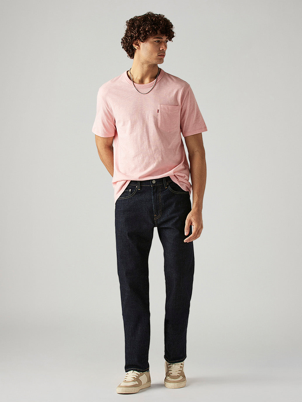 Men's 505 Navy Straight Fit Mid Rise Jeans