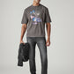 Men's 505 Charcoal Grey Straight Fit Mid Rise Commuter Jeans - Styleshot View