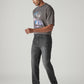 Men's 505 Charcoal Grey Straight Fit Mid Rise Commuter Jeans - Side View
