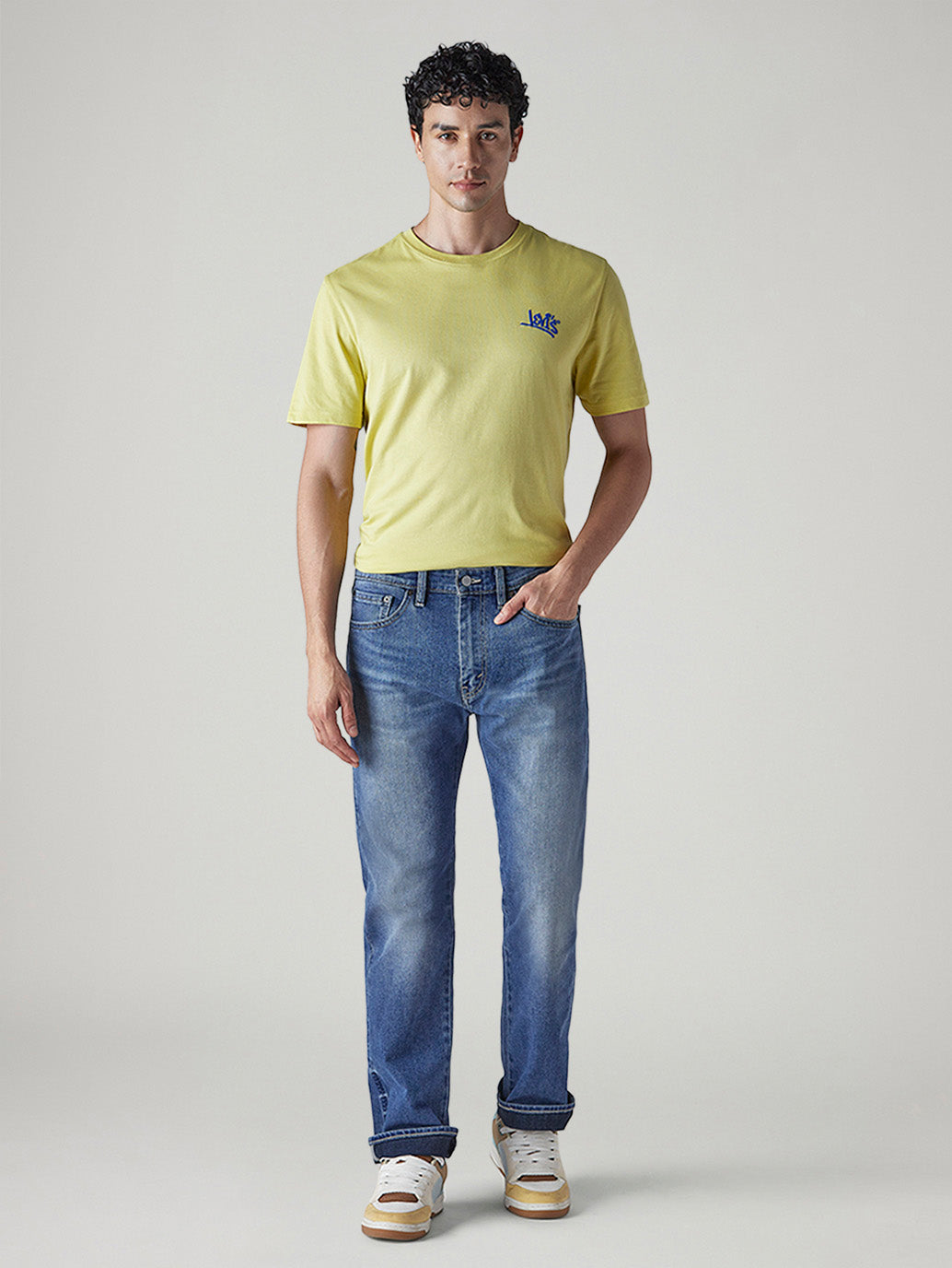 Men's 505 Blue Straight Fit Mid Rise Commuter Jeans - c7524ae3-5dae-4074-9d9e-16aba68c6557 View