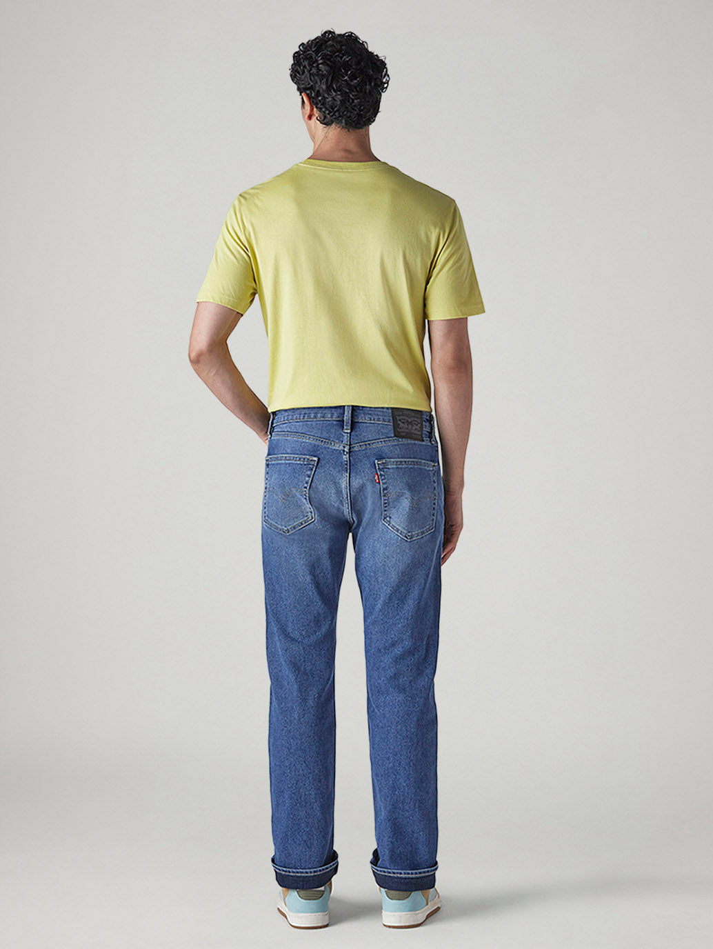 Men's 505 Blue Straight Fit Mid Rise Commuter Jeans - 5b62d131-3579-44e4-be4a-646c7a2e5ce0 View