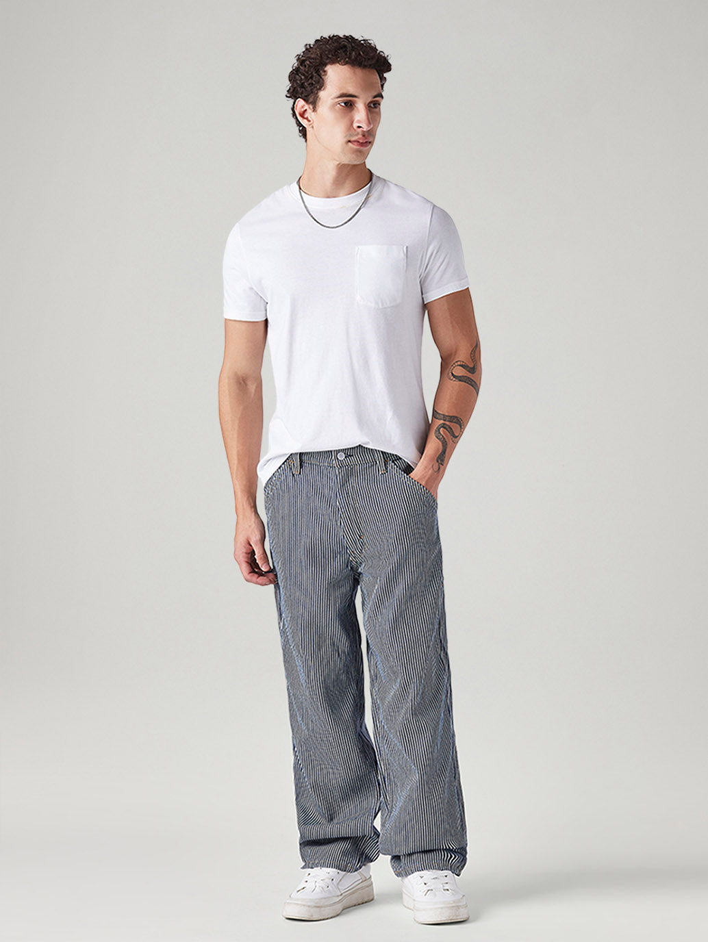 Men's 578 Blue Baggy Fit Mid Rise Jeans - Styleshot View