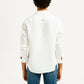Men's Solid Slim Fit Linen Shirt - Back View