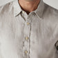 Men's Solid Slim Fit Redloop Linen Shirt - 20 View