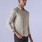 Men's Solid Slim Fit Redloop Linen Shirt - Side View