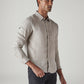 Men's Solid Slim Fit Redloop Linen Shirt - 20 View