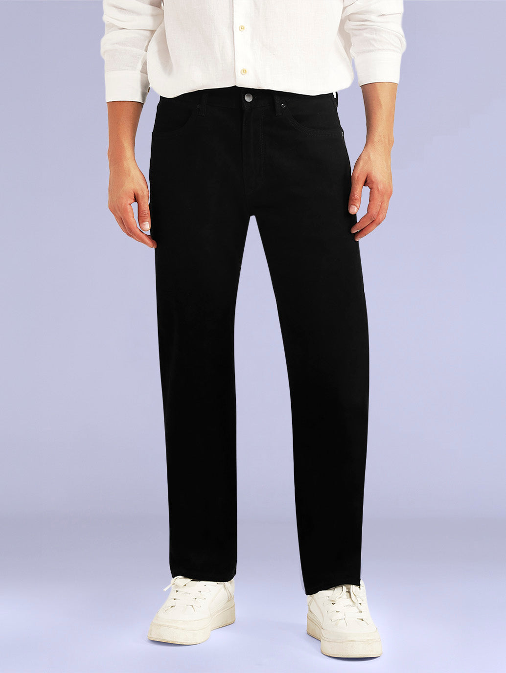 Men's Redloop 505 Black Straight Fit Mid Rise Jeans - 0c4af12a-23a3-49fe-8cbe-af78817002c9 View