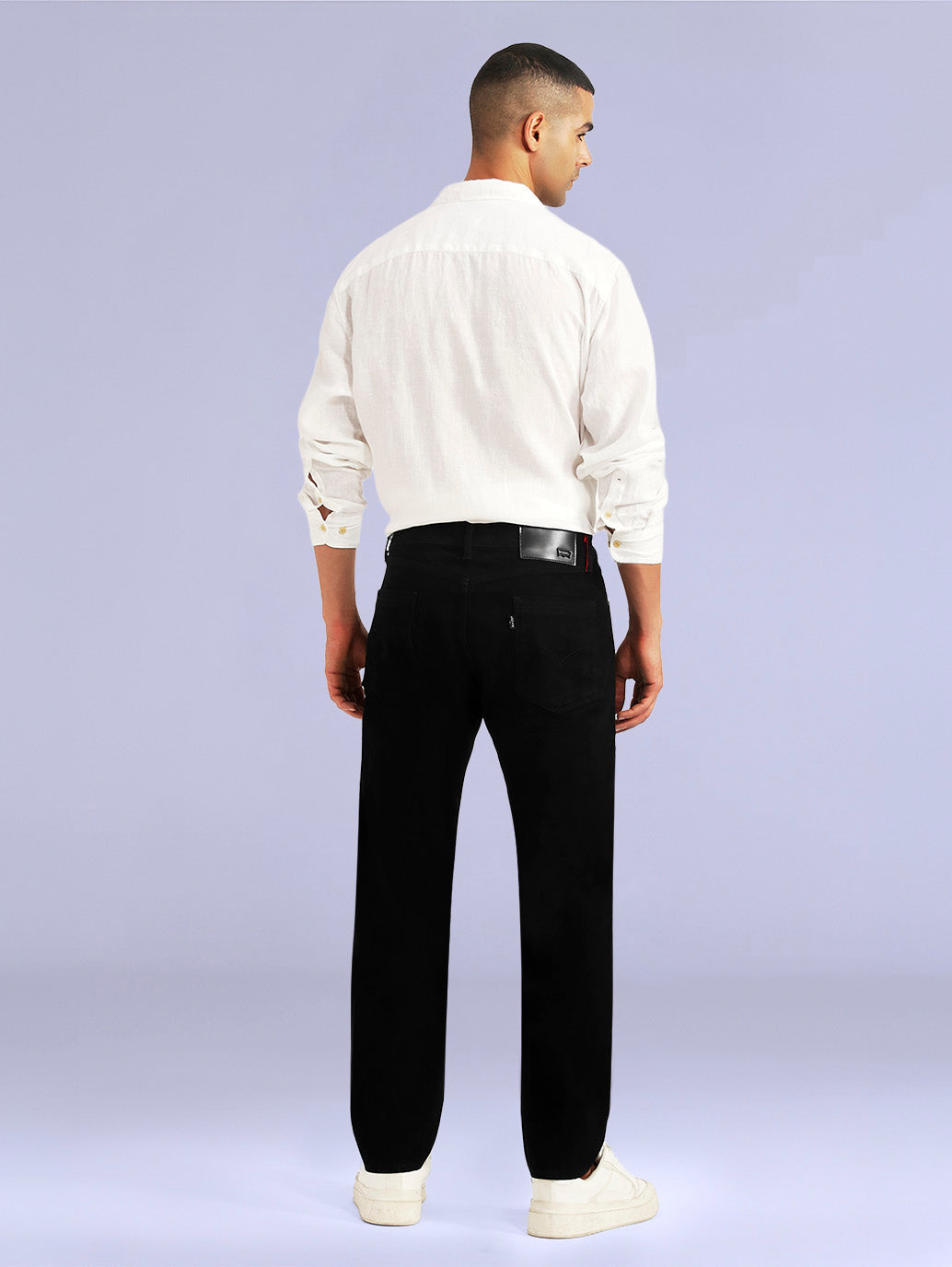 Men's Redloop 505 Black Straight Fit Mid Rise Jeans - b1ef4da4-f9f9-41ff-aaad-d27b093a35ed View