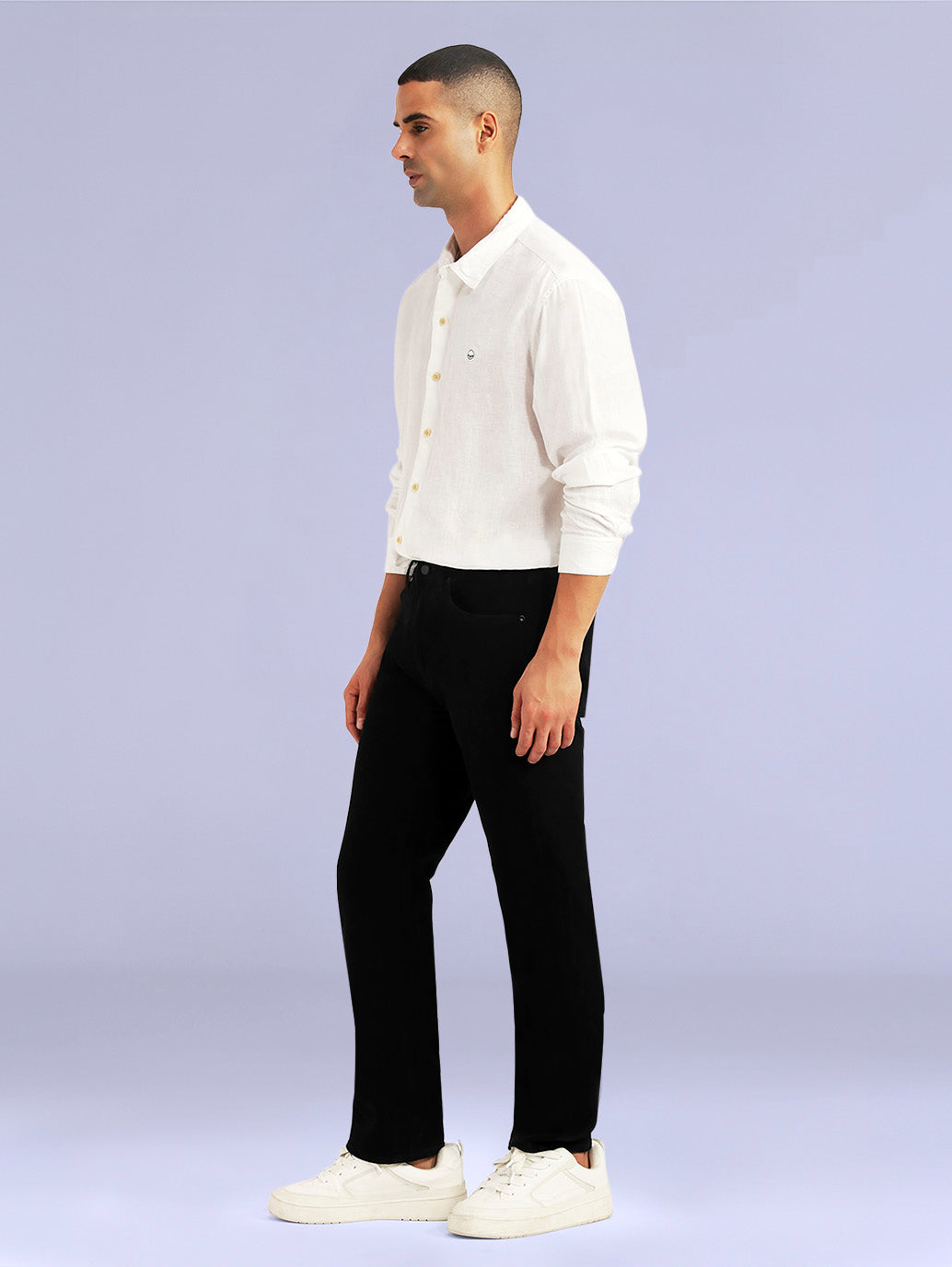 Men's Redloop 505 Black Straight Fit Mid Rise Jeans - dd9a86a4-faac-4a83-8e2d-f380cedc6bbb View