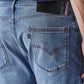Men's Redloop 505 Blue Straight Fit Mid Rise Jeans - ba3525f4-a00a-42f4-b683-f9a03deecc7b View