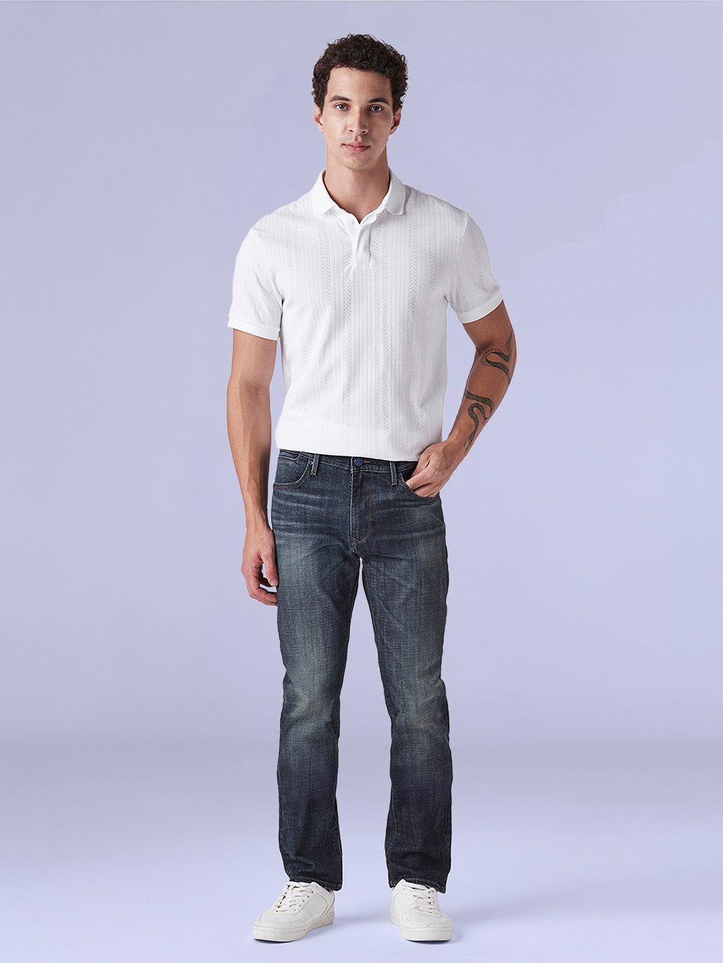 Men's 511 Dark-Blue Slim Fit Mid Rise Redloop Jeans - 947ea196-2039-47d8-8913-8b2221ee261d View