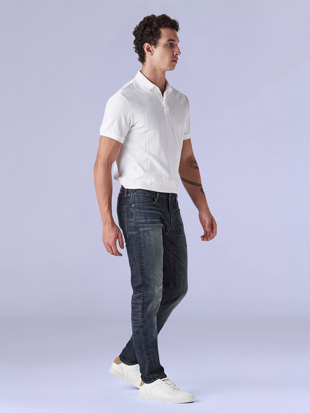 Men's 511 Dark-Blue Slim Fit Mid Rise Redloop Jeans - c79d5b6b-cf9d-4df1-a0f4-57cdebc06778 View