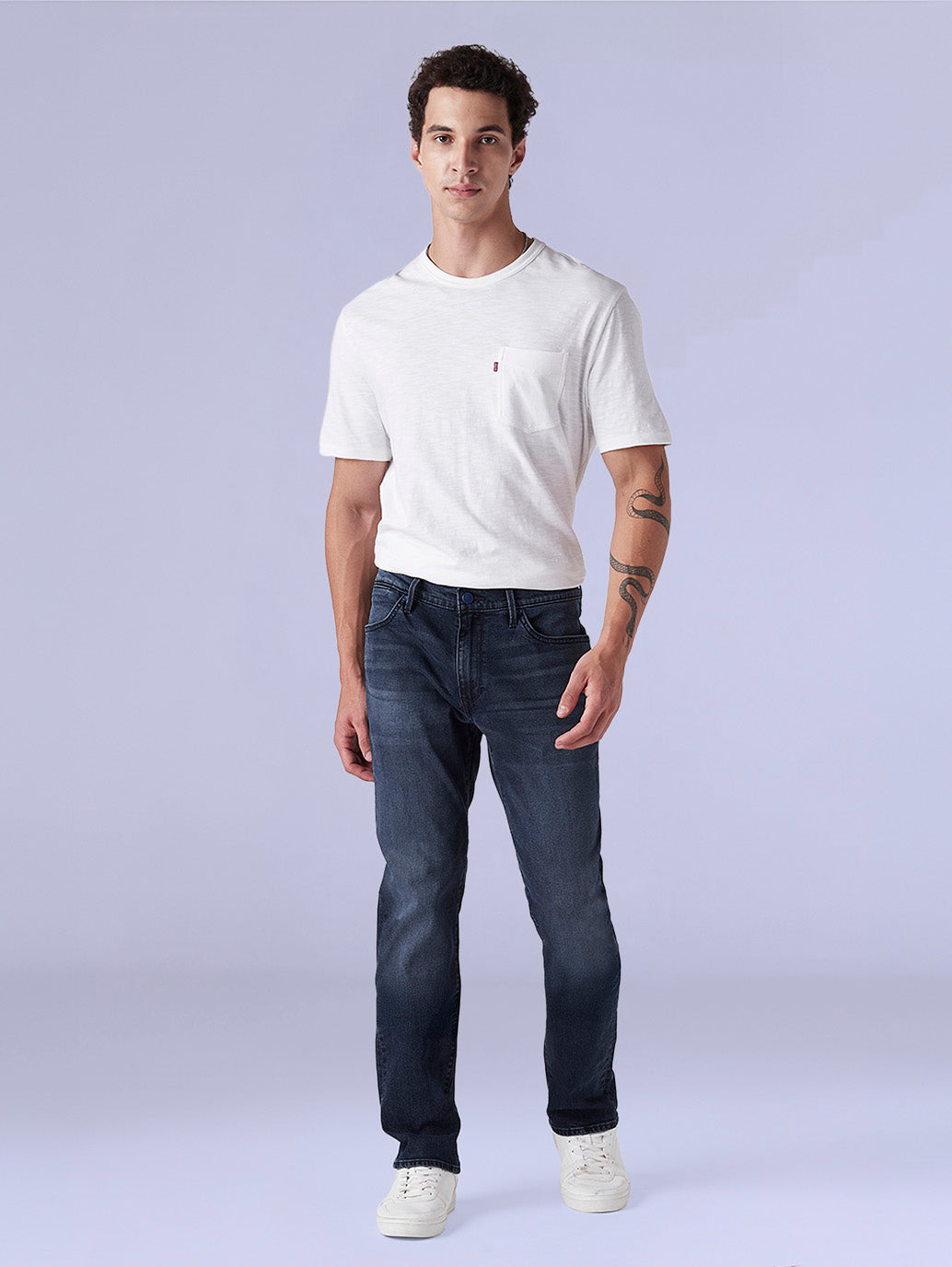 Men's 511 Dark Blue Slim Fit Mid Rise Redloop Jeans - 3db830ec-df1c-49a3-81cd-78dc6b43ed40 View