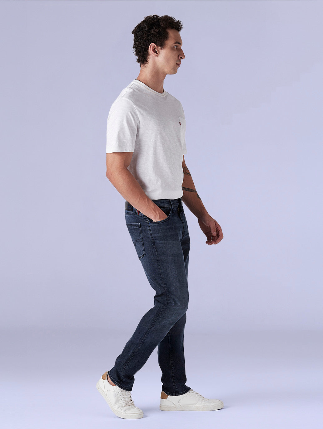 Men's 511 Dark Blue Slim Fit Mid Rise Redloop Jeans - 56469cdc-43cf-4b30-b221-8af41992d4fe View