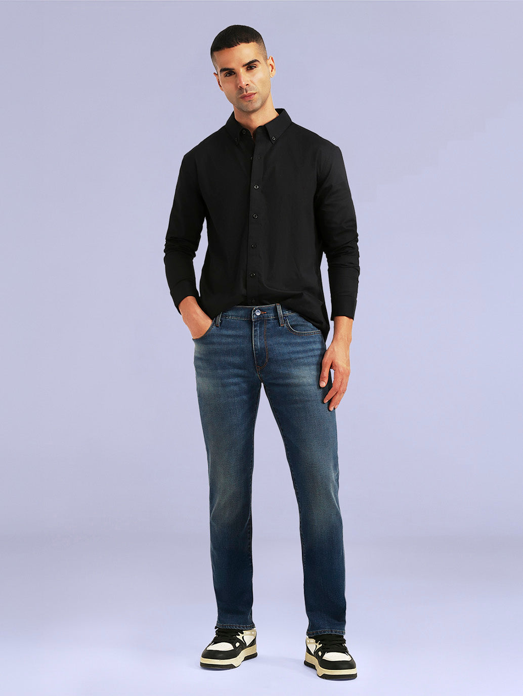 Men's Redloop 511 Blue Slim Fit Mid Rise Jeans