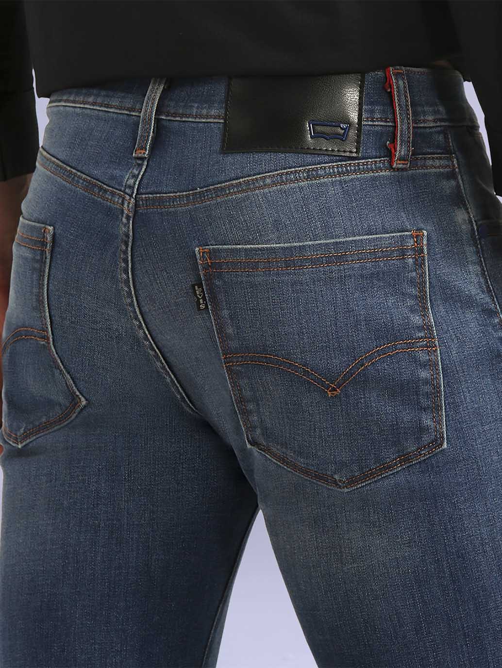 Men's Redloop 511 Blue Slim Fit Mid Rise Jeans - c52b0f4a-0ac2-4f4b-bad2-6585bafe1e41 View
