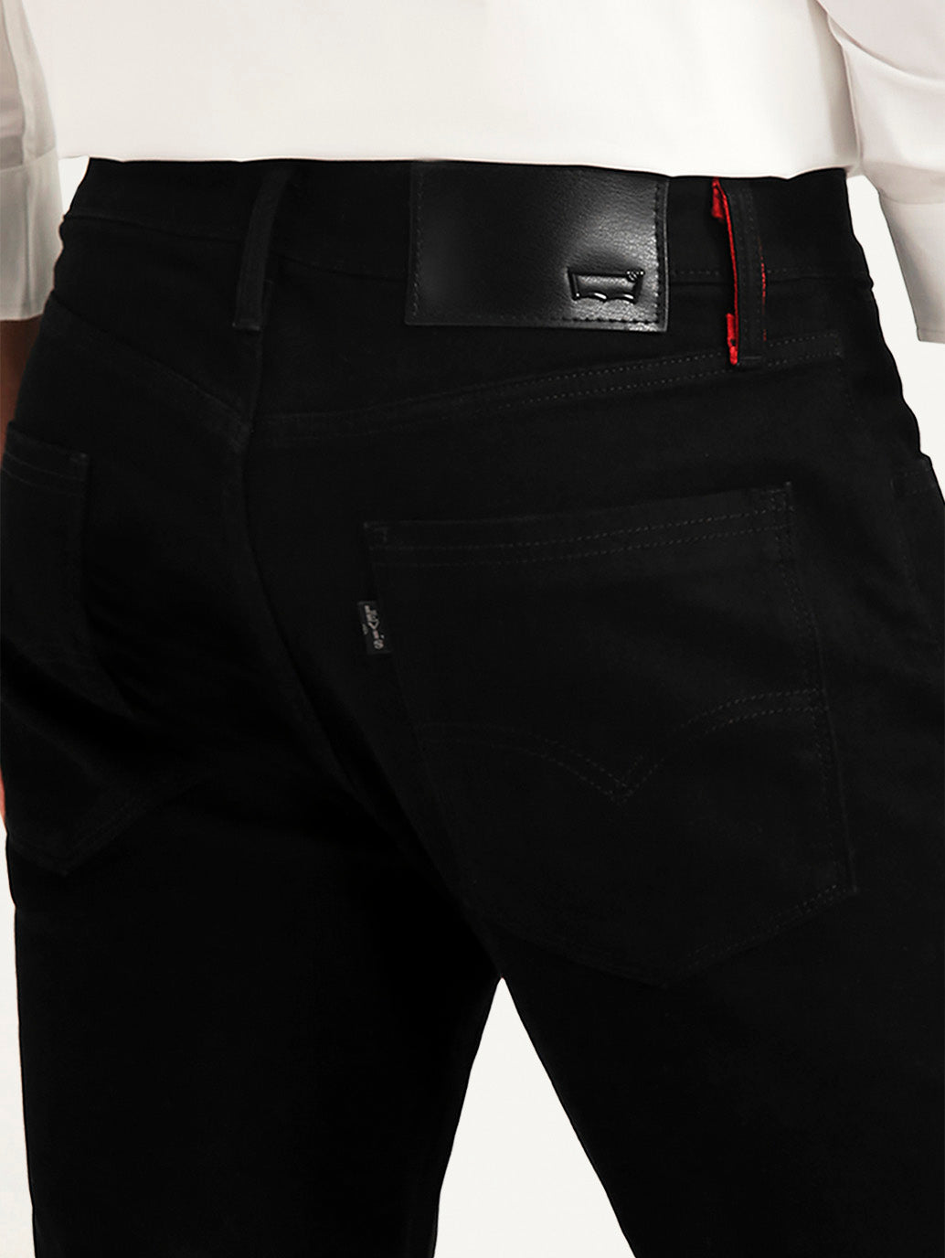 Men's Redloop 511 Black Slim Fit Mid Rise Jeans - Detail View