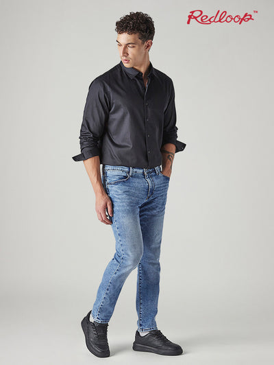 Men's Redloop 511 Indigo Slim Fit Mid Rise Jeans-image-28
