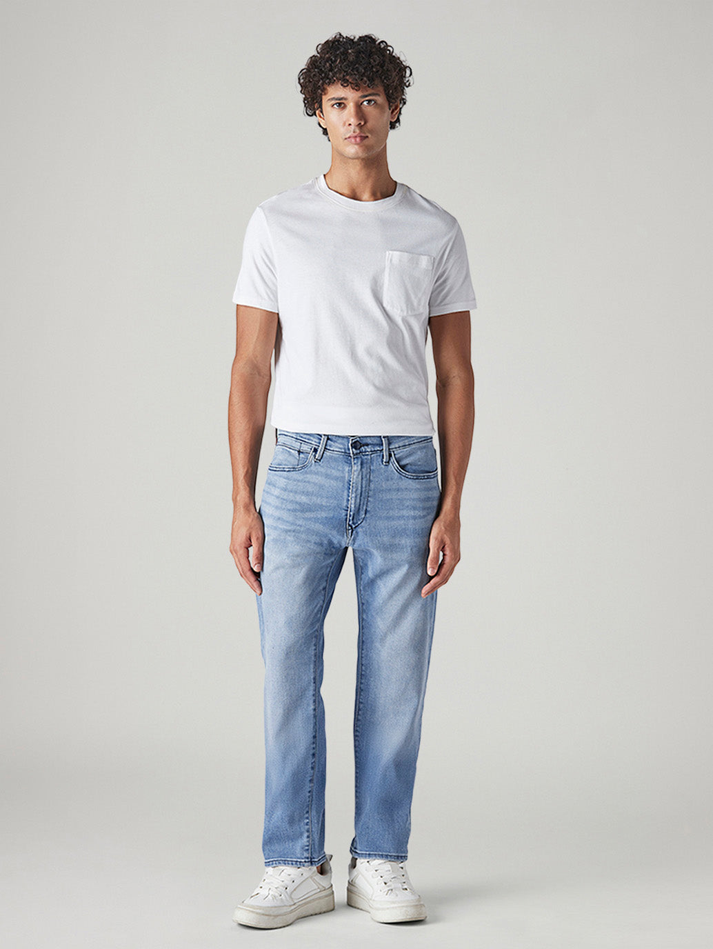 Men's 505 Light Indigo Straight Fit Mid Rise Redloop Jeans