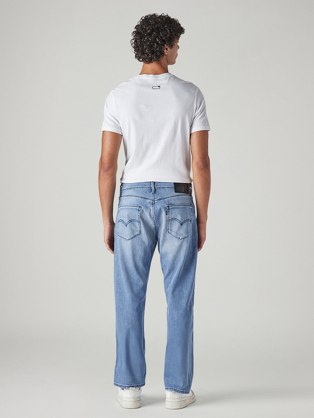 Men's 505 Light Indigo Straight Fit Mid Rise Redloop Jeans - Back View