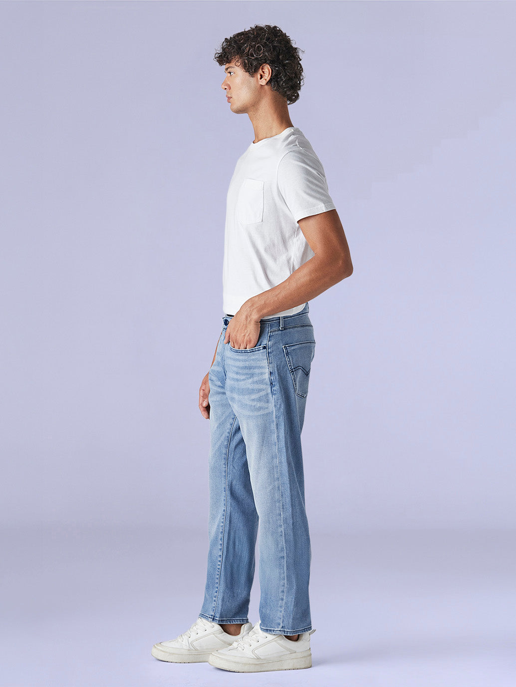 Men's 505 Light Indigo Straight Fit Mid Rise Redloop Jeans - ae560d0d-1543-445f-af42-6fb30d34c3eb View