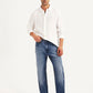 Men's Redloop 505 Blue Straight Fit Mid Rise Jeans - Styleshot View