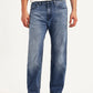 Men's Redloop 505 Blue Straight Fit Mid Rise Jeans - Front View