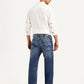 Men's Redloop 505 Blue Straight Fit Mid Rise Jeans - Back View