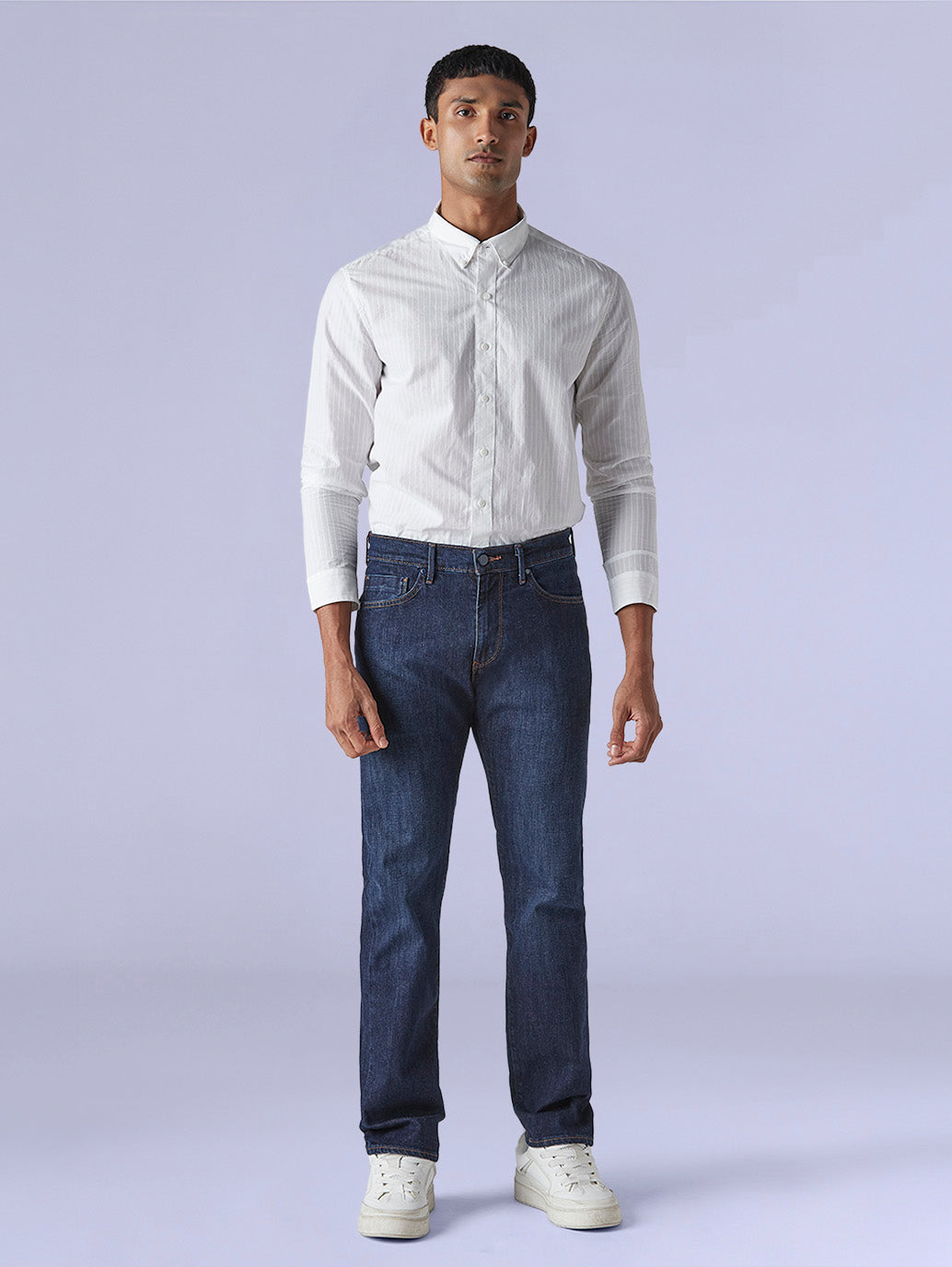 Men's 505 Dark Indigo Straight Fit Mid Rise Redloop Jeans - e324faa2-b240-43a7-81fc-d84e17d62fcd View