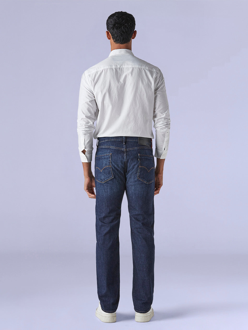 Men's 505 Dark Indigo Straight Fit Mid Rise Redloop Jeans - 10e92fea-37cf-4916-9897-46abf49ce545 View