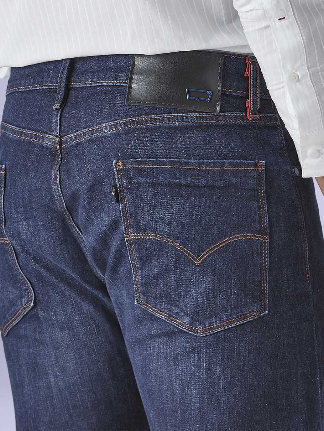 Men's 505 Dark Indigo Straight Fit Mid Rise Redloop Jeans - 32519053-6cb5-4788-bb34-37b594a747c5 View