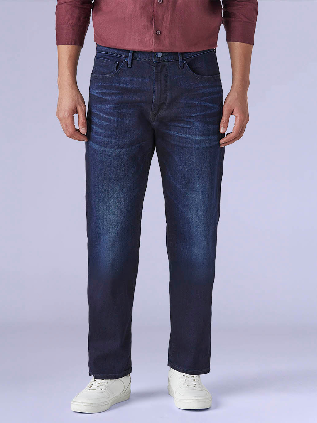Men's 505 Dark Indigo Straight Fit Mid Rise Redloop Jeans - 8dc1cbbc-bf81-4828-99cf-62233537ee22 View