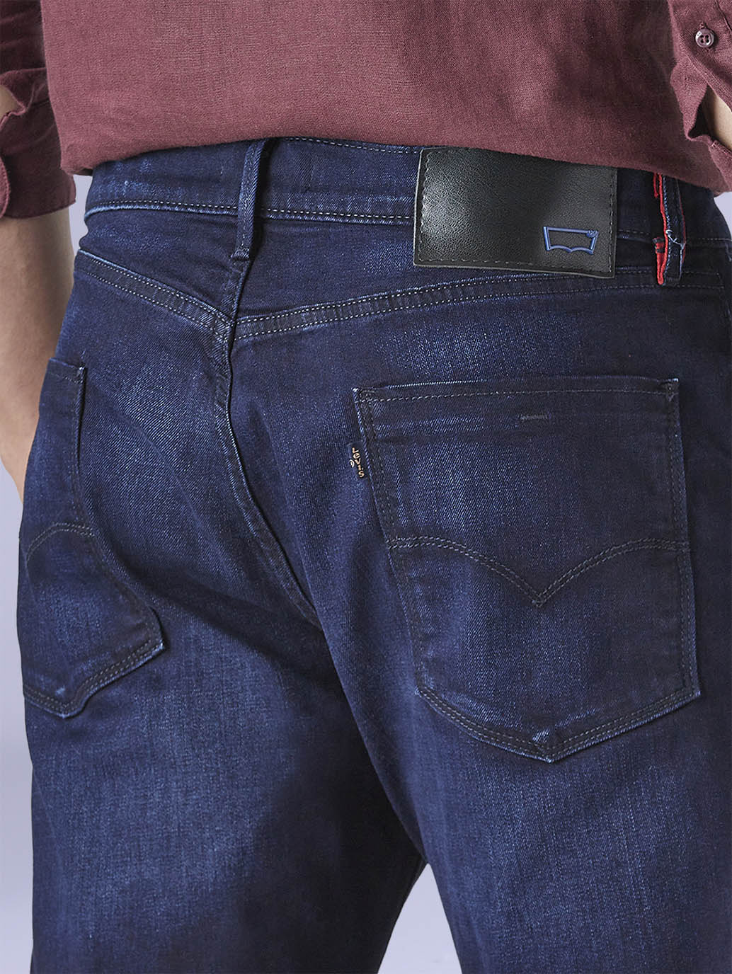 Men's 505 Dark Indigo Straight Fit Mid Rise Redloop Jeans - 80e93562-4850-4c4e-8b9f-d40f983b08e6 View