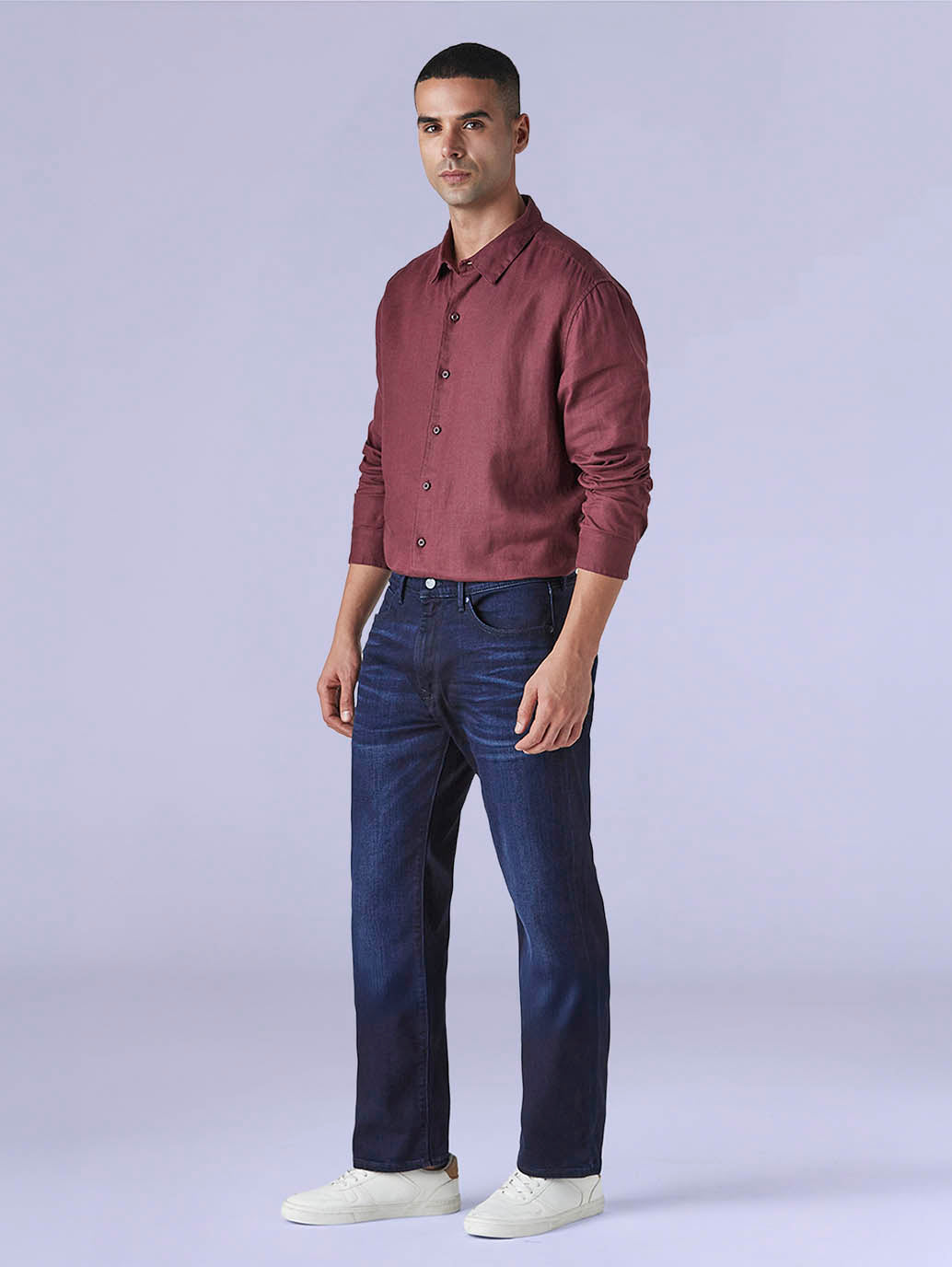 Men's 505 Dark Indigo Straight Fit Mid Rise Redloop Jeans - 336f0503-0add-462d-9d2d-bb0e41d0b176 View