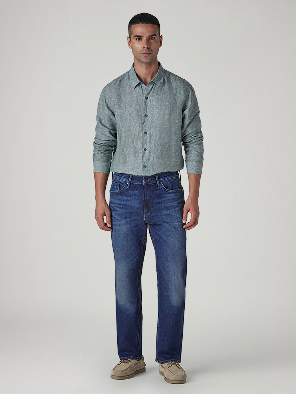 Men's 511 Med Indigo Slim Fit Mid Rise Redloop Jeans - Front View