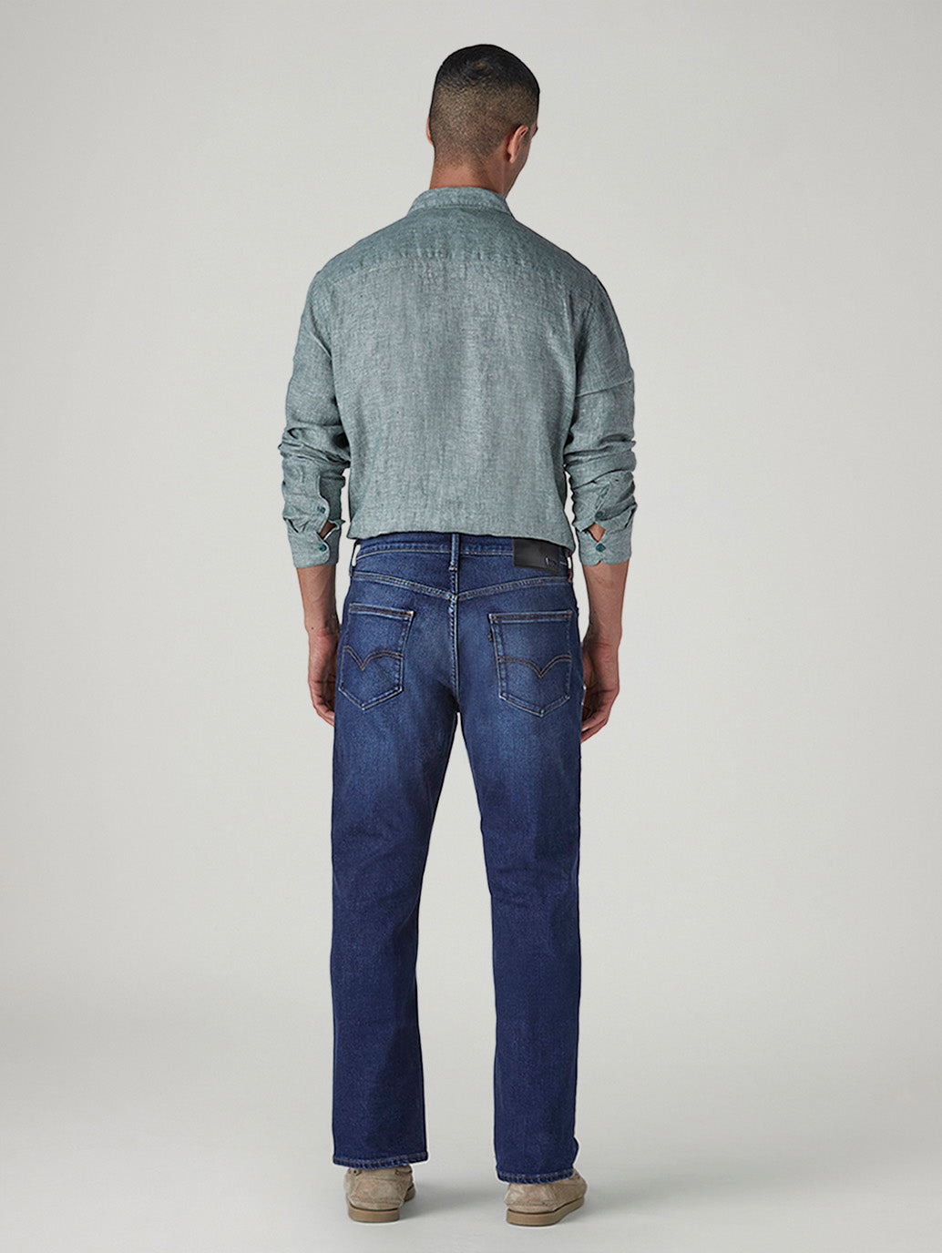 Men's 511 Med Indigo Slim Fit Mid Rise Redloop Jeans - Back View