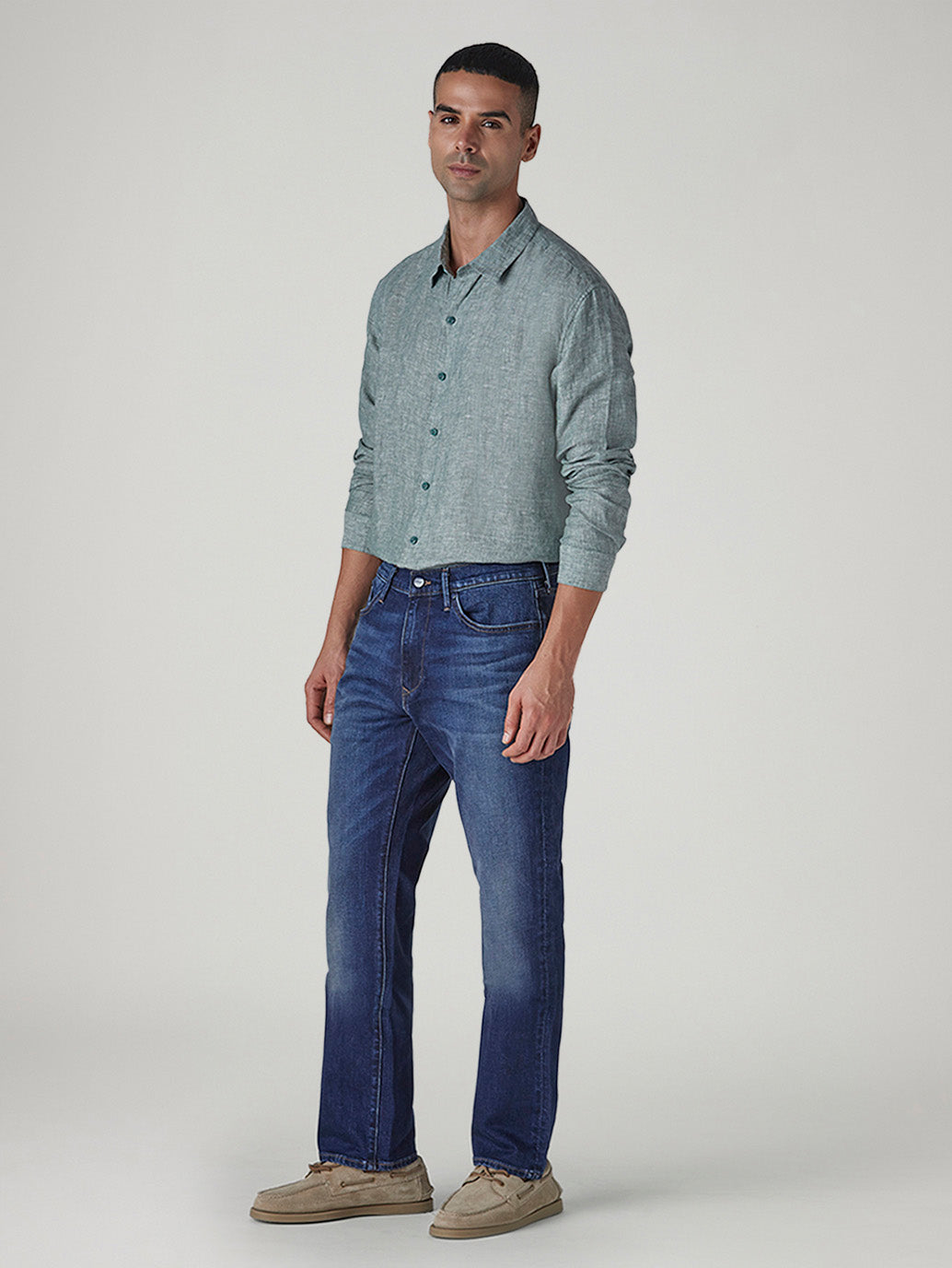 Men's 511 Med Indigo Slim Fit Mid Rise Redloop Jeans - Side View