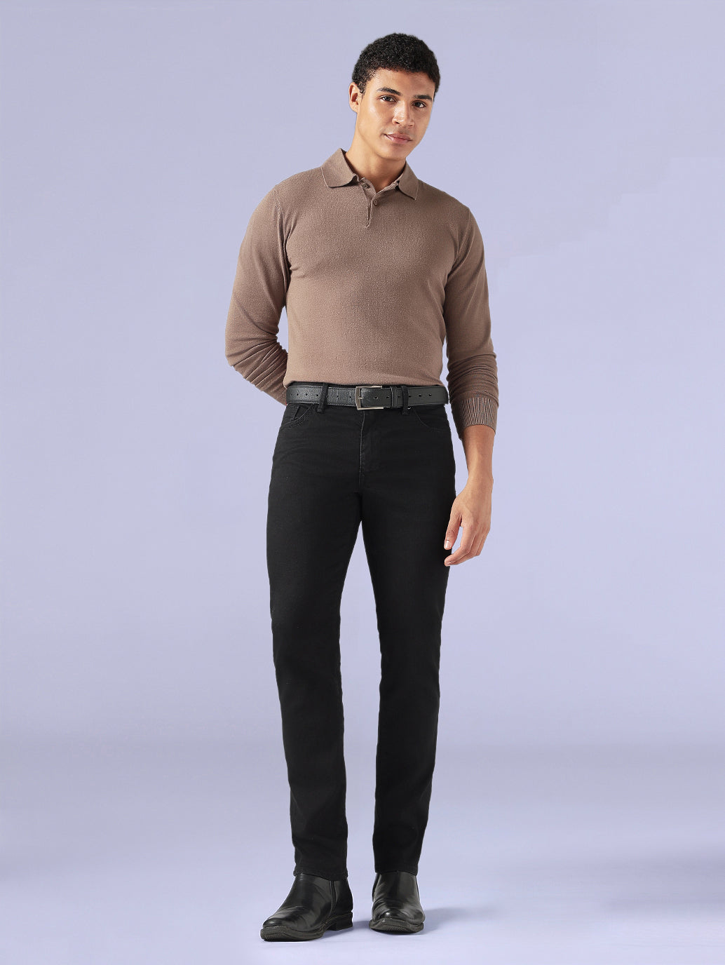 Men's 511 Black Slim Fit Mid Rise Redloop Jeans - Styleshot View