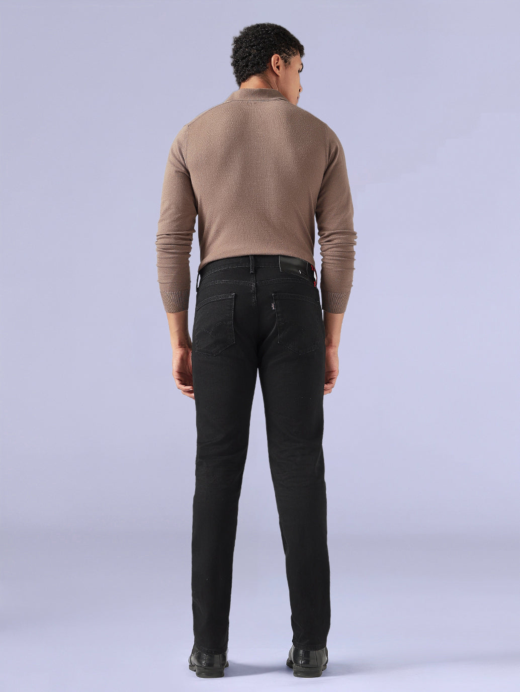 Men's 511 Black Slim Fit Mid Rise Redloop Jeans - Back View