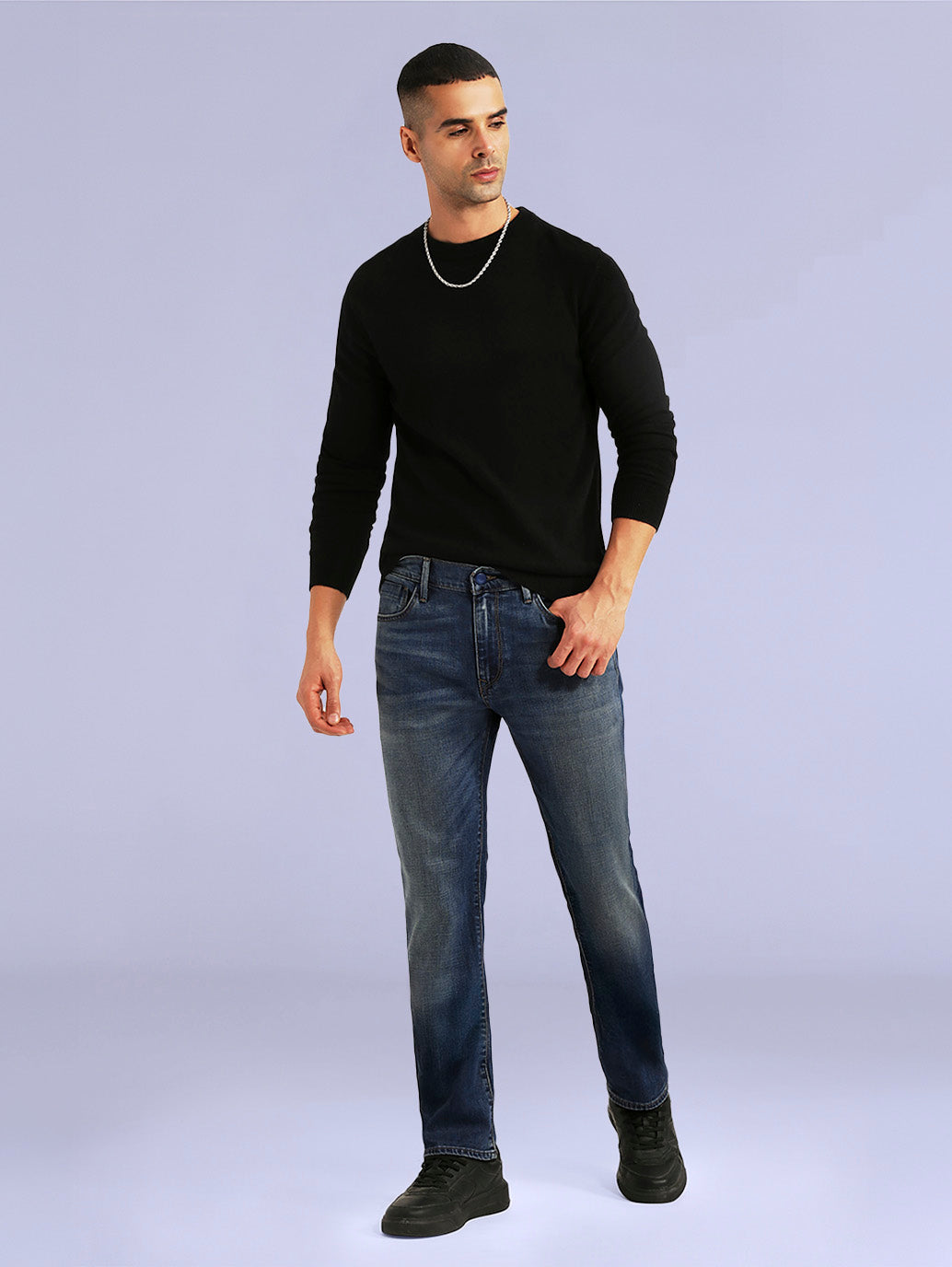 Men's Redloop 511 Blue Slim Fit Mid Rise Jeans