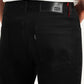 Men's Redloop 511 Black Slim Fit Mid Rise Jeans - Detail View