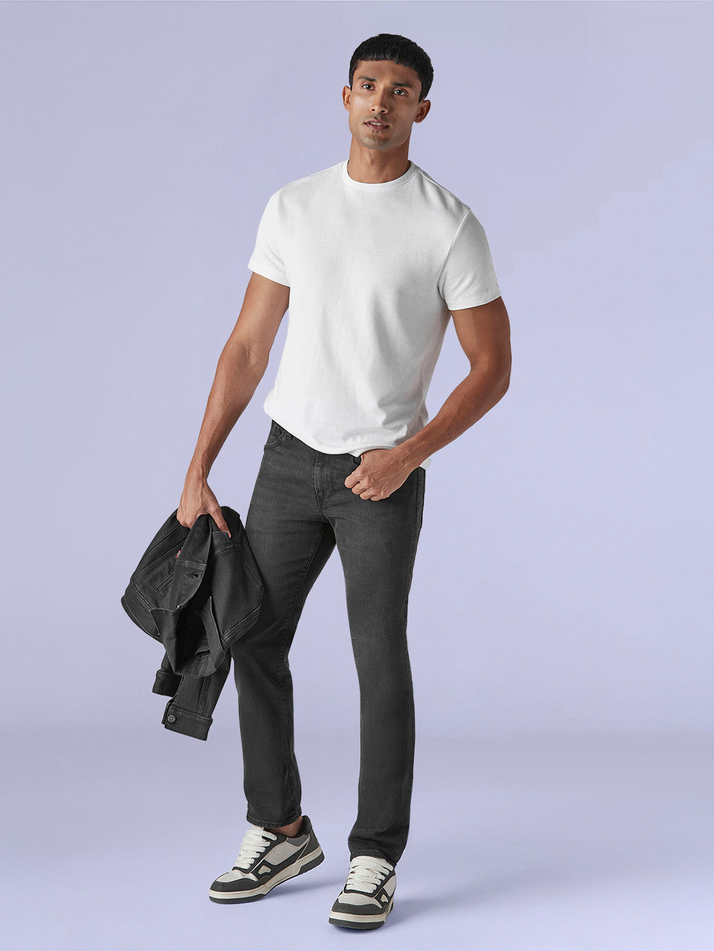 Men's 511 Charcoal Grey Slim Fit Mid Rise Redloop Jeans